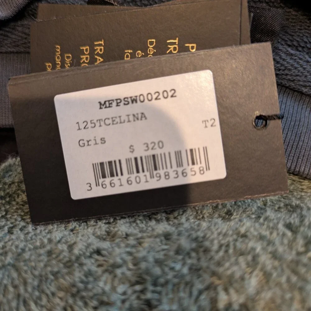 Maje Celine Dion 100% Cotton sweatshirt M - Picture 9 of 9